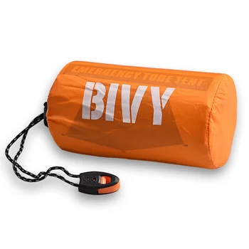 2Person Adăpost de Urgență Impermeabil Pătură Termică Rescue Kit de Supraviețuire Sos Sac de Dormit Survival Tub de Urgență Cort Fluier