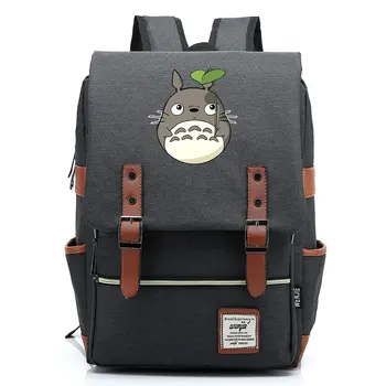 Hot Anime Kawaii Totoro Băieți Fete Copii Școlară A Elevului Cartea Saci De Adolescenți Panza Femei Borseta Barbati Laptop Rucsac De Călătorie 1