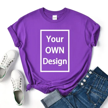 PROPRIUL Design Logo-ul de Brand/Imagine Personalizate pentru Bărbați Și Femei DIY Bumbac tricou Maneca Scurta tricou Casual Topuri Tee 12 Culoare Vrac