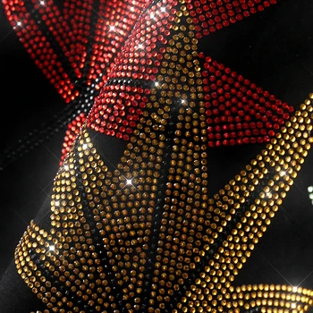 Primavara Toamna de Moda Liber Jachete femei Creativitatea frunze de Arțar Model Hot diamonds Casual Rotund gat femei pulovere topuri