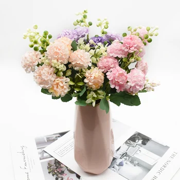 1 Buchet de Mătase Hortensie Flori Artificiale pentru Decor Acasă Accesorii Decorative Nunta Fals Plante Mobilier Living