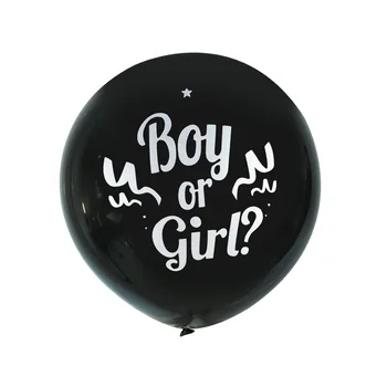 1 buc 36 inch pe Băiat sau Fată Balon de Latex Negru Ballon cu Confetti Gen Dezvăluie Globos Copil de Dus de Gen Dezvăluie Decor Petrecere 0