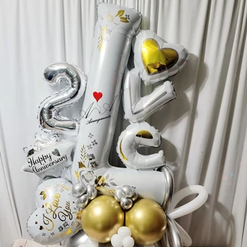 1 buc Mare de Flori Scrisoare de DRAGOSTE Balon Folie Aniversare de Nunta, ziua Îndrăgostiților, Ziua de naștere Partidul Decor Șampanie Cupa Foto elemente de Recuzită 4