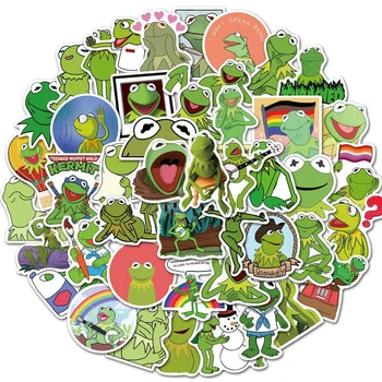 10/50Pcs Kermit Făurită de Desene animate Amuzant Autocolante Pentru Masina Laptop Biciclete Rucsac Depozitare DIY Impermeabil din PVC Autocolante Jucărie Pentru Cadou