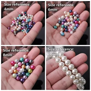1000Pcs/lot Alege Culoarea de 3-10mm Faux Perle Rotunde Colorate Buna Imitații de Perle ABS Curcubeu Perle Pentru Bijuterii DIY Face 0
