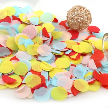 1000pcs/sac de hârtie Confetti Mix de Culori pentru nunta, petrecere de aniversare decor rotund Țesut pentru cer baloane 2,5 cm
