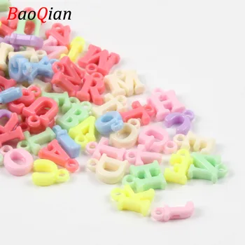 100buc Bomboane de Culoare Pandantiv Pandantiv din Plastic Margele DIY Mixte de Culoare Margele Acrilice Face Colier Cercei Accesorii Bijuterii