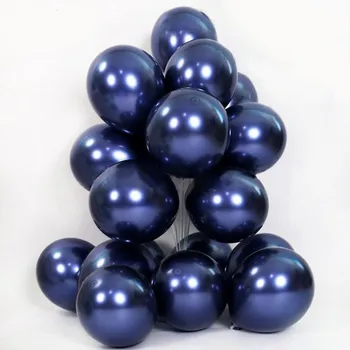 10buc 10inch Metalic luminos Balon Albastru Lucios Metalic Albastru Inchis Baloane Chrome Baloane Globos Petrecere de Nunta de Decorare 5