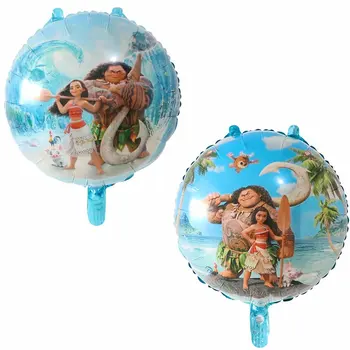 10buc 18inch rundă de Desene animate Moana Balon Ocean Drăguț Prințesă Balon de Folie Petrecerea de Ziua Decor Consumabile Jucărie pentru Copii Aer Globos