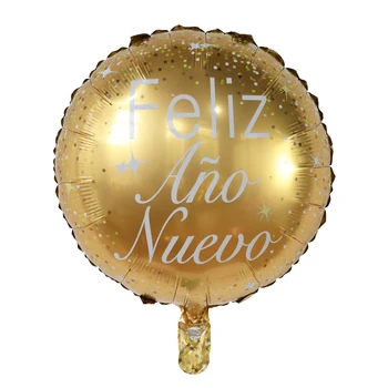 10buc 18inch spaniolă Folie, Baloane cu Heliu Feliz Año Nuevo Crăciun, Anul Nou, Petrecere cu Tema Decoratiuni de Aer Gonflabile Globos Eveniment