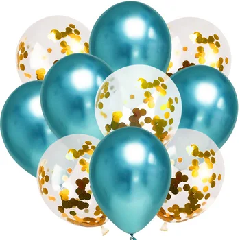 10buc Colorate de Baloane Baloane Luciu Metalic Ballon Confetti Balon Petrecere de Aniversare pentru Copii Decoratiuni Nunta Consumabile