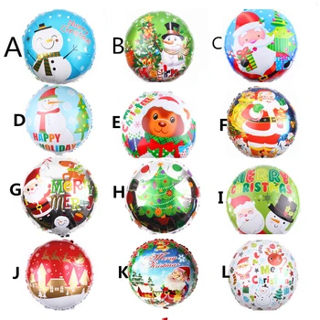 10buc/lot de 18 inch Crăciun Rotund Baloane Folie Ziua de nastere Decoratiuni Petrecere Copii, Baloane pentru Petrecere la mulți ani Balon