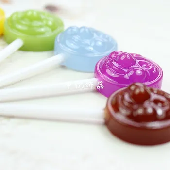 10buc/lot solid rășină colorate lollipop bomboane se amestecă dimensiune Cabochons Album pentru telefon DIY caz decor