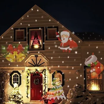 12 Slide-uri de Crăciun Decorativ Proiector de Lumini de Crăciun Laser Fulg de nea Proiector Interior Exterior Impermeabil LED Lumini Peisaj