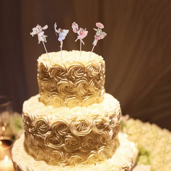 120 Pachet Balerina Cupcakes Fairy Topper Cupcake Stick Alimentare Pavilion pentru Petrecerea de Nunta Favoarea Caker Decor (Flori, Fete de Basm)