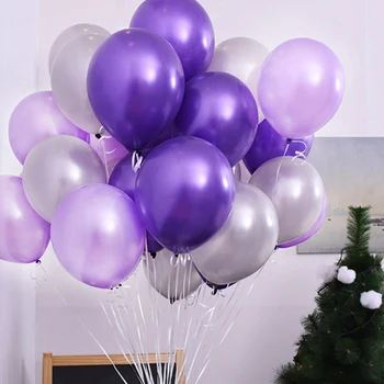124Pcs/lot Ghirlanda Baloane Violet Violet de Lumină Aur Alb Confetti Baloane Arcada Lanț pentru Fete Ziua de naștere Petrecere de Nunta Decor 1