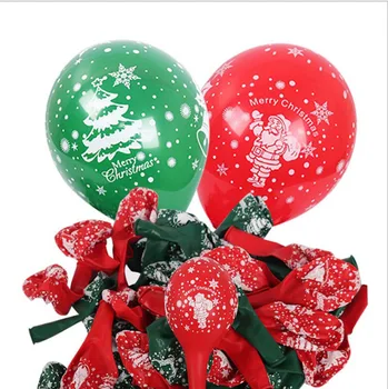 12pcs 10inch Crăciun Fericit Roșu baloane Latex Moș Crăciun Bile de Brad Pentru Happy Xmas Decor Petrecere Consumabile Jucărie pentru Copii Global
