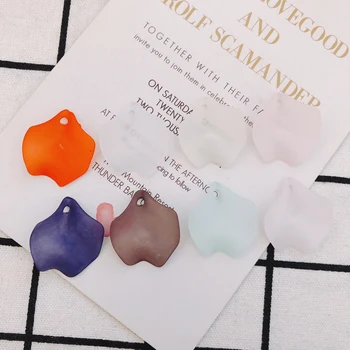 20 de bucăți de bomboane colorate petale pandantiv cercei clip ureche cercei ureche cârlige manual DIY bijuterii ureche material geanta accesorii