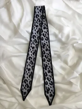 2018 Toamnă 6*120cm Femei Multifuncțional Poliester Sexy Leopard Eșarfă de Mătase pentru Femei de Moda Lega Cap îngust Eșarfe Pentru Femei