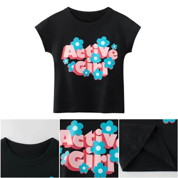 2021 Băieți Fete Tricou de Vara pentru Copii Haine Short Sleeve Graphic T-shirt Copii Alb Negru Desene animate de Imprimare Topuri de Bumbac Tees 0