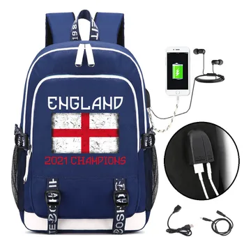 2021 Campionilor Angliei de Fotbal Fanii de Fotbal Rucsac Barbati Multifuncțional Încărcare USB Laptop Școală Genti de Voiaj pentru Baiat Fata