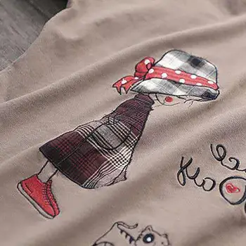 2021 Vara Noi coreeană de Moda Doamnelor de Epocă Broderie Tricouri Femei Mozaic de Bumbac T-shirt Casual Femei Topuri футболка