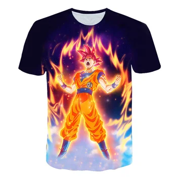 2021 baietel Haine pentru Copii Desene animate Goku-Dragon-Ball - T-shirt de Vară de Moda Băiat și Fată 3D Imprimate cu mâneci lungi de Top