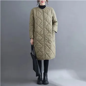 2021 Înaltă Calitate Femei Haina De Toamna Iarna De Moda Casual Subțire Hanorac Europene Windproof Lungi Gât Rotund Jachete Îmbrăcăminte Exterioară