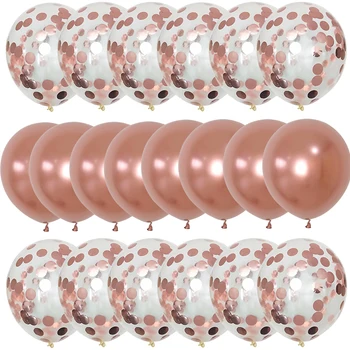 20buc Aur roz Set Confetti Metalice Baloane Petrecere de Aniversare de Nunta de Decorare a Aniversare Globos Copii Baby shower Balon