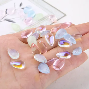 20buc coreene Noi Pahar de cristal cercei Pentru Femeile transparent picătură de apă pandantiv bijuterii DIY ac de păr accesorii de par materiale 0