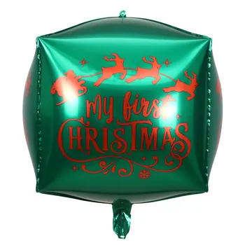 22inch 4D Crăciun Fericit Baloane Folie Rotund Moș Crăciun Elan Pom de Crăciun Balon Decoratiuni de Craciun Globos de Anul Nou Decor 0