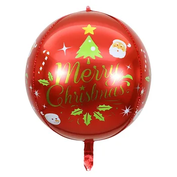 22inch 4D Crăciun Fericit Baloane Folie Rotund Moș Crăciun Elan Pom de Crăciun Balon Decoratiuni de Craciun Globos de Anul Nou Decor 2