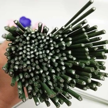 25pcs 2# 40cm Verde Folie de Plastic de Flori Stick Bandă Florale Plasă de Sârmă de Fier de Flori Stub Tulpini Ambarcațiuni Decor Săpun Exploatație Flori Stem 0