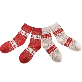 2Pairs/multe Femei Șosete Crăciun Ține de Cald de Anul Nou Cadou Șosete de Iarnă Fulg de nea Căprioară Moale Confortabil Sokken Calcetines Mujer