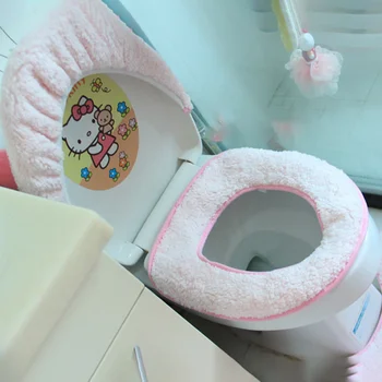 3-Piesă Setsanrio Mea Melodie Toaletă Mat Non-Alunecare Drăguț De Pluș Cinnamoroll Kitty Kuromi Anime Drăguț Desen Animat De Pluș Acasă Necesar 0