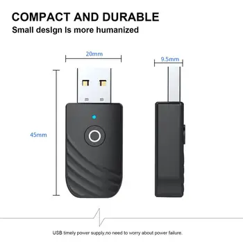 3 În 1 Bluetooth USB 5.0 Transmițător Receptor Adaptor Dongle-ul de 3.5 mm AUX Pentru TV, PC, Casti Stereo de Acasă Car Audio HIFI 0