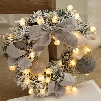 30cm de Perete Agățat Coroană de Crăciun de Iluminat Pentru Xmas Party Ușa Ghirlanda Ornament Decor Acasă Vacanță Accesorii Gratuite Nava 3