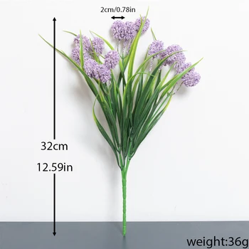 32cm Artificiale Flori Violet de Apă Iarbă Mingea 15 Alb Boboci de Flori Matase Flori False Nunta Acasă Decorare Camera de zi 1
