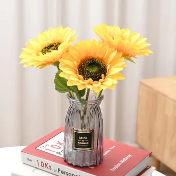 34cm Artificiale de Floarea-soarelui Extrem de Realist Mătase de Floarea-soarelui pentru Acasă Aranjament de Flori Decor Petrecere de Nunta Flori de Floarea-soarelui