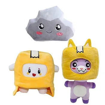 3Pcs Anime Kawaii Lankybox Jucărie de Pluș 20-27cm Foxy CUTIUTA ROCKY Soft Animal de Pluș Păpuși pentru Copii Fete Peluche