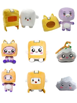 3pcs Set Lankybox Jucării de Pluș Drăguț Desene animate Foxy Cutiuta Rocky Plushies Capac Detașabil Păpuși de Pluș Copii Adulți Copii Fanii Colecta