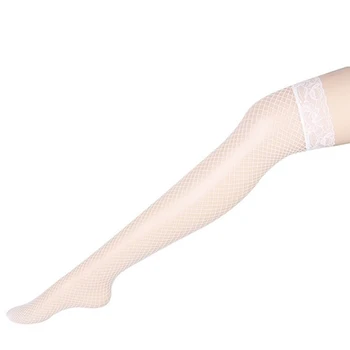 4 Culori Sexy Femei'Stocking Dantelă De Top De Ședere De Până Coapsa Inalta Ciorapi Ciorapi Gol Afară De Plase Cu Ochiuri Deget In Fund Ciorapi Ciorapi 5