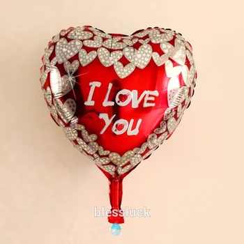 45X45cm TE IUBESC Forma de Inima cu Auto-etanșare cu Folie cu Heliu Baloane cu Aer Căsătorească cu Nunta Valentine Party Decor Consumabile Baloane