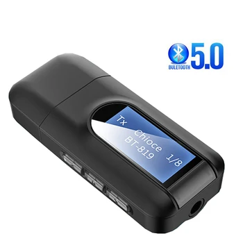 5.0 Adaptor Bluetooth Wireless Display LCD USB Bluetooth Receptor Muzica Transmițător Audio pentru PC, TV, Masina de 3,5 mm AUX Adaptador 4