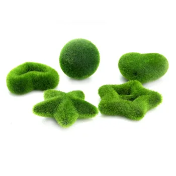 5 Forme De Moda Artificiale Proaspete Mingi De Mușchi Verde A Plantelor Lovely Home Decor Petrecere Moss Ornament Diy Iarbă Artificială Mingea