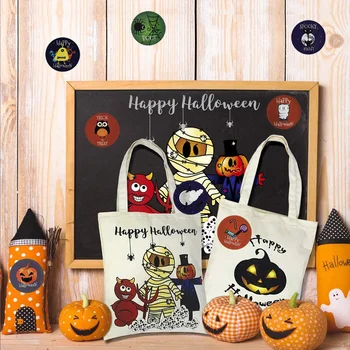 500pcs de 1,5 inch Fericit Autocolante Halloween pentru Adulti Copii Bat Dovleac Album Autocolante pentru Decor Petrecere Autocolant Impermeabil 0
