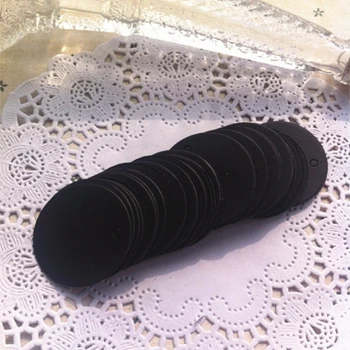 50PCS 3,5 cm Rotund Mini Eticheta de Hârtie Neagră Tag-ul Cadou Hang Preț Gol Karft Depozitare Petrecerea de Nunta