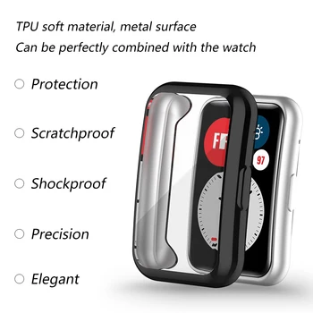 50Pcs/Pachet Caz TPU Pentru Huawei Watch a se Potrivi Ecran Protector Cazul PC Diamant de Protecție Ceas Pentru a se Potrivi Cadru Elegant Bara Shell
