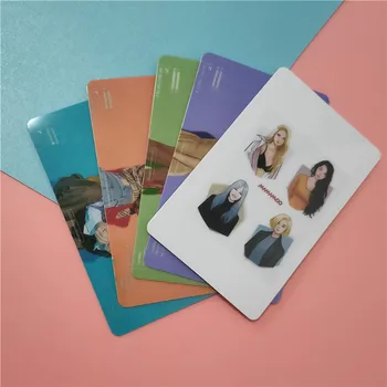 5Pcs/Set Kpop Mamamoo 2020 Sezonul Salut Autobuz PVC Cristal Card Autocolante Fotografie carte Poștală Versiune Pentru Card de Student 1