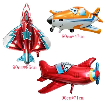 5pcs/lot Retro Folie de Aeronave Baloane F22 Warplane Balon Avion pentru Copii Băiat de Avion Globos Ziua de nastere Decoratiuni Petrecere Copii 4